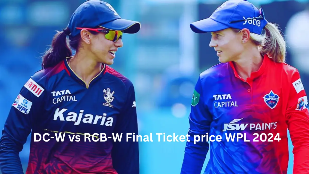 DC vs RCB WPL Final Ticket price WPL Final Match 2024 Ticketsearch